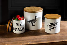 Load image into Gallery viewer, Abbott Collection 27-STOW-01-MD Md My Stash Canister-4" H, 4 inches H, White and Black
