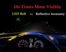 Load image into Gallery viewer, LED Reflective Belt - USB Rechargeable - High Visibility Gear for Running, Walking &amp; Cycling - Fits Women, Men &amp; Kids - Fully Adjustable &amp; Lightweight - Safer Than a Reflective Vest - Green, Red, Blue
