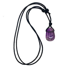 Load image into Gallery viewer, Luck Strings Handmade Chakra Gemstone Crystal Pendant Necklace, Unisex Design for Men &amp; Women, Large Rock Energy Amulet Jewelry Collar for Spiritual Wellness, Gem Accessory Gift, Nuummite Black
