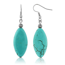 Load image into Gallery viewer, Gem Stone King 24inches Simulated Turquoise Howlite Necklace with Heart Shape Pendant &amp; Earring Set

