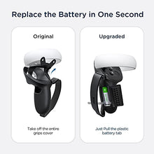 Load image into Gallery viewer, KIWI design Controller Grips Cover Accessories for Meta/Oculus Quest 2 with Battery Opening, Protector with Knuckle Straps(Black)
