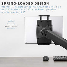 Load image into Gallery viewer, VIVO Universal VESA Mount Adapter for Tablets, 2-in-1 Laptops, &amp; 15.6 inch Portable Monitors, Max VESA 100x100, Adjustable Laptop Holder, Black, MOUNT-UVM02

