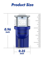 Load image into Gallery viewer, Marsauto 194 LED Bulb Blue 168 T10 2825 5SMD No Polarity Replacement Bulbs for Car Dome Map Door Courtesy License Plate Dashboard Lights Lamp 12V
