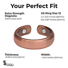 Load image into Gallery viewer, Elegant Pure Copper Magnetic Therapy Ring Pain Relief for Arthritis and Carpal Tunnel

