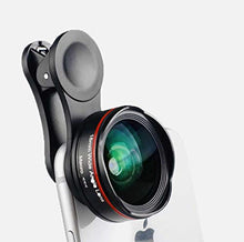 Load image into Gallery viewer, Cell Phone Camera Lens, 5K HD Non-Distortion SLR, 15x Macro and 18mm Wide Angle Lens, 50 Layers of Anti-Reflection Green Film, Macro Phone Camera Lens for iPhone 8 7 6s 11 Plus 5s Samsung Android
