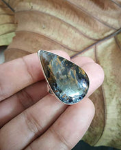 Load image into Gallery viewer, Pietersite Ring, 925 Sterling Silver, Tempest Stone, Multi Color Ring, Beautiful Stone Ring, High Quality Stones Ring, Authentic Silver Ring, Boho &amp; Natural Ring, Beautiful Gift, Extraordinary Ring
