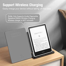 Load image into Gallery viewer, Fintie Hybrid Slim Case for 6.8" Kindle Paperwhite (11th Generation-2021) and Kindle Paperwhite Signature Edition - Shockproof Cover with Transparent Back Shell, Cloudy Marble
