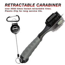 Load image into Gallery viewer, Champkey PRO Retractable Golf Club Brush - Oversized Brush Head，Soft Rubber Hand Grip &amp; Retractable Groove Cleaner Golf Brush (Grey)

