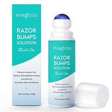 Load image into Gallery viewer, Evagloss Razor Bumps Solution- After Shave Repair Serum for Ingrown Hairs and Razor Burns, Roll-On for Men and Women -100g
