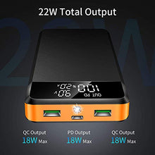 Load image into Gallery viewer, Portable Charger, PD3.0 26800mAh Power Bank Quick Charge 3.0, Titita 18W High-Speed Cell Phone Charger with LED Display Flashlight, High-Capacity External Battery Pack Compatible with iPhone Samsung
