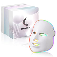 Load image into Gallery viewer, LED Light Therapy Mask - 7 Color LED Face Mask Light Therapy Facial Treatment - Blue &amp; Red Light Therapy Mask for Acne Fine Lines Wrinkles &amp; Rosacea
