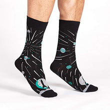 Load image into Gallery viewer, Sock It To Me Men's Glow In The Dark Space Travel Crew Socks
