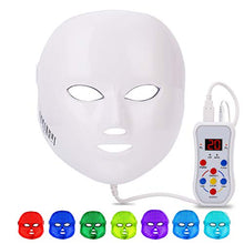 Load image into Gallery viewer, Led Face Mask, NEWKEY Led Light Therapy 7 Color Facial Skin Care Mask - with Clinically Proven Blue &amp; Red Light Treatment Acne Photon Mask - Korea PDT Technology for Acne Reduction/Skin Rejuvenation
