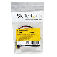 Load image into Gallery viewer, StarTech.com LP4 to 2X LP4 Power Y Splitter Cable M/F - LP4 Splitter - Molex Y Splitter - Molex Splitter (PYO2L)
