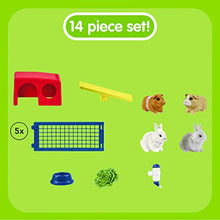 Load image into Gallery viewer, Schleich Farm World 14-piece Rabbit and Guinea Pig Hutch Toy Set with Animal Figures for Kids Ages 3-8, 5.7 x 19 x 11.5 cm
