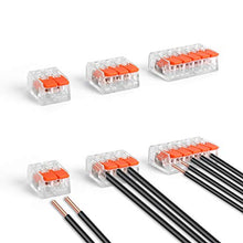 Load image into Gallery viewer, TYUMEN 75 PCS Lever Wire Connectors, Lever Home Compact Splicing Connector - 2 Port, 3 Port, 5 Ports Electric Cable Clamp Connector for AWG 22-12 Electrical Cables Solid Stranded Flexible Wires
