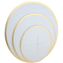 Load image into Gallery viewer, 2 Set White And Gold 3-Tier Round Cardboard Cupcake Stand for 24 Cupcakes Perfect for Oh Baby Bridal Shower Birthday Party Supplies (White)
