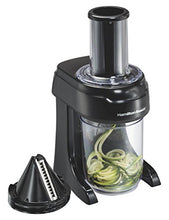 Load image into Gallery viewer, Hamilton Beach 3-in-1 Electric Vegetable Spiralizer &amp; Slicer With 3 Cutting Cones for Veggie Spaghetti, Linguine, and Ribbons, 6-Cups, Black
