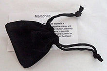 Load image into Gallery viewer, Malachite Tumbled Stone Gemstone Crystal Healing Rock Wiccan Supplies/Black Velvet Bag/Info Sheet by GYPSY PALACE
