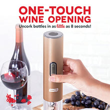 Load image into Gallery viewer, Dash Serve &amp; Preserve Wine Set – Rechargeable Electric Wine Preservation System – Wine Bottle Opener, Vacuum Sealer, 2 Reusable Caps + Charging Base – Rose Gold
