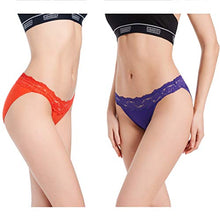 Load image into Gallery viewer, Leak Proof Bikini: Light-Medium Discharge Protection | Period Panties/Menstrual &amp; Postpartum Underwear (MEDIUM, 2 PACK: RED + VIOLET)
