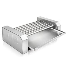 Load image into Gallery viewer, Olde Midway Electric 18 Hot Dog 7 Roller Grill Cooker Machine 900-Watt - Commercial Grade

