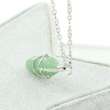 Load image into Gallery viewer, Hand Wired Natural Aventurine Crystal Healing Point Chakra Pendant Necklace
