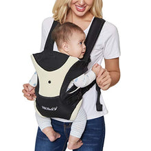 Load image into Gallery viewer, Neotech Care Baby Carrier - Front and Back Carrying - Adjustable, Breathable &amp; Lightweight - for Infant, Child, Toddler - Black with Beige
