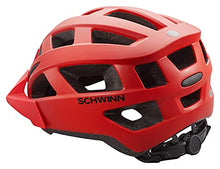 Load image into Gallery viewer, Schwinn Halcyon ERT Youth/Adult Bike Helmet, Fits Head Circumferences 54-58 cm, Medium, Red
