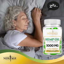 Load image into Gallery viewer, Hemp Oil Capsules Pills - 2 Pack - 5000 Hemp Oil Capsules - Made in The USA - Maximum Value - Rich in Omega 3,6,&amp; 9

