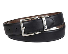 Load image into Gallery viewer, Tommy Hilfiger Men's Reversible Belt, Black/Brown Silver, 36
