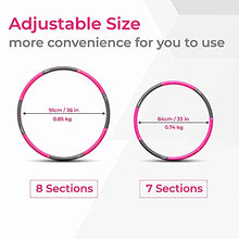 Load image into Gallery viewer, Haunz Exercise Hula Hoop for Adults | Weighted Hula Hoops with Carry Bag for Storage and Jump Rope | Women Workout Equipment Hoola Hoop | 2 lbs Weighted Hula-Hoops for Weight Loss &amp; Burning Fat
