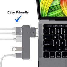 Load image into Gallery viewer, Afterplug Dual Type-C Short Extender, USB-C Thunderbolt 3 Female to Male Extension Adapter, 40Gbps, 100W PD, 5k Video for MacBook Pro 2020 2019 2018 2017 13" 15" 16" &amp; MacBook Air with Case Cover
