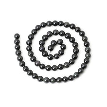 Load image into Gallery viewer, CHEAVIAN 60PCS 6mm Natural Black Obsidian Gemstone Round Loose Beads Crystal Energy Stone Healing Power for DIY Jewelry Making 1 Strand 15"
