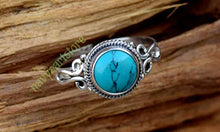 Load image into Gallery viewer, Turquoise Ring For Women Sterling Silver 925 Size US 7 Christmas gifts Stone Gemstone Jewelry
