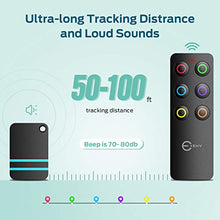 Load image into Gallery viewer, Key Finder, Esky 80dB RF Item Locator with 100ft Working Range, Wireless Wallet Tracker with 1 Transmitter and 6 Receivers for Finding Key, Remote, Pet and Wallet, Batteries Included-Black
