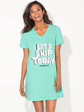 Load image into Gallery viewer, Smart &amp; Sexy Women's V-Neck Oversized Sleep Shirt, Edward Green Let's Skip Today, 3X
