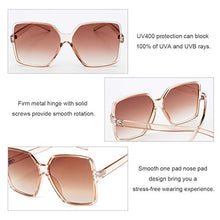 Load image into Gallery viewer, Dollger Oversized Square Sunglasses for Women Big Large Wide Fashion Shades for Men 100% UV Protection Unisex
