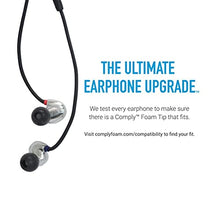 Load image into Gallery viewer, Comply Comfort Plus Tsx-500 Memory Foam Earphone Tips, Noise Reducing Replacement Earbud Tips, Secure Fit (S/M/L, 3 Pairs), 29-50200-11, Black

