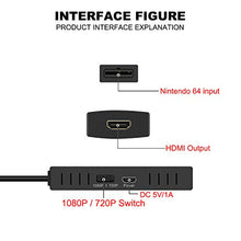 Load image into Gallery viewer, N64 to HDMI Adapter Converts N64 Game Console Video Signal to HDMI Signal HDTV Component Cable for Super NES/ N64/ NGC
