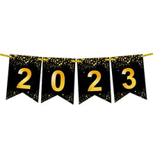 Load image into Gallery viewer, Large, Happy New Year 2023 Banner - 8 Feet, No DIY | Happy New Year Sign, New Years Eve Party Supplies 2023 | Happy New Year Banner 2023 Sign for NYE Decorations 2023 | NYE 2023 New Years Decorations
