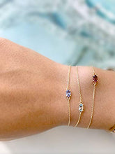 Load image into Gallery viewer, Prisma Bracelet Gemstone &amp; 14K Gold Chain | Irresistible Tsavorite Garnet Birthstone Jewelry for Womens &amp; Teens | Perfect for Valentine’s Day, Anniversary &amp; Birthday Gift by Albert Hern
