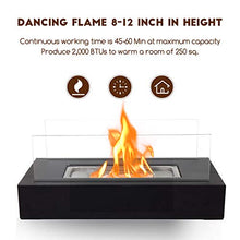 Load image into Gallery viewer, BRIAN &amp; DANY Ventless Tabletop Portable Fire Bowl Pot Bio Ethanol Fireplace Indoor Outdoor Fire Pit in Black w/Fire Killer and Funnel
