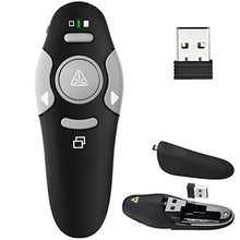 Load image into Gallery viewer, Presentation Clicker Remote Laser Pointer - Wireless USB Presenter - Slideshow PowerPoint Clicker - Compatible with Win10︱MAC - Support PPT︱Keynote︱Google Slides (K100B)
