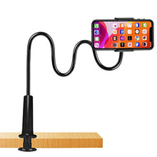 Load image into Gallery viewer, Gooseneck Bed Cell Phone Holder Mount, PEYOU 33" Flexible Phone Stand 360 Lazy Desk Bed Clip Calmp Mount Compatible for iPhone 11 Pro Xs Max XR X 8 7 6 6s Plus, Samsung and More 4.0"-6.5" Devices

