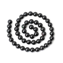 Load image into Gallery viewer, CHEAVIAN 45PCS 8mm Natural Black Obsidian Gemstone Round Loose Beads Crystal Energy Stone Healing Power for DIY Jewelry Making 1 Strand 15"
