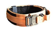 Load image into Gallery viewer, Diezel Pet Products Dog Collar with Control Handle Quick Release Metal Buckle Heavy Duty Military Style 2" Width Nylon with USA Flag for Handling and Training Large Canine K9 (729C-TANTAC)
