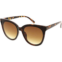 Load image into Gallery viewer, zeroUV - Oversize Neutral Color Flat Lens Cat Eye Sunglasses 60mm (Tortoise/Amber)
