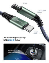 Load image into Gallery viewer, USB C Car Charger Super Mini AINOPE All Metal 36W Fast USB Car Charger PD&amp;QC 3.0 Dual Port Car Adapter Compatible with iPhone 12/12 Pro/Max/Mini/iPhone 11/Pro/Max/XR/XS/Max/8, Galaxy S21/20/10-Silver
