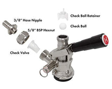 Load image into Gallery viewer, Kegco KC KT85D-L Keg Coupler D System, 1, Black
